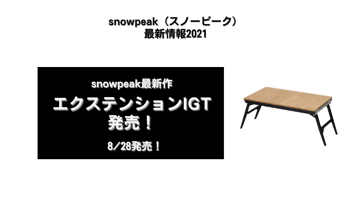 激安通販サイト 美品　スノーピーク エクステンションIGT テーブル/チェア